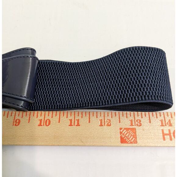 Lilly Pulitzer Lady Elastic Waist Belt M L Stretch Waistband Faux Leather Bow - Picture 5 of 6